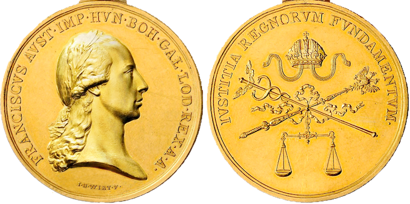 František II medaile